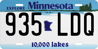 MN license plate 935LDQ