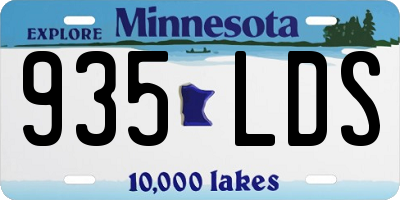 MN license plate 935LDS