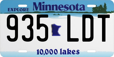 MN license plate 935LDT