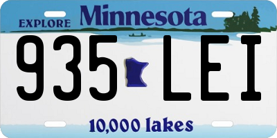 MN license plate 935LEI