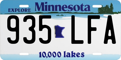 MN license plate 935LFA