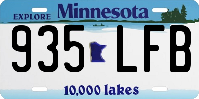MN license plate 935LFB