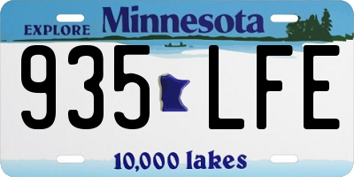 MN license plate 935LFE