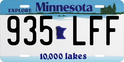MN license plate 935LFF