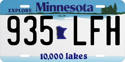 MN license plate 935LFH