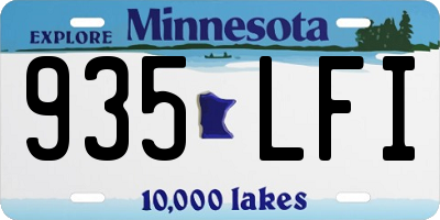 MN license plate 935LFI