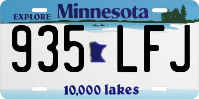 MN license plate 935LFJ