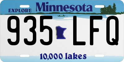 MN license plate 935LFQ
