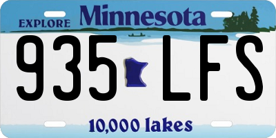 MN license plate 935LFS