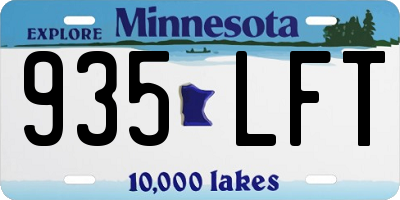MN license plate 935LFT