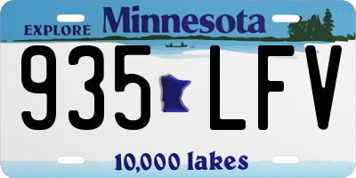 MN license plate 935LFV