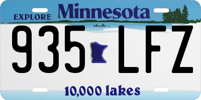 MN license plate 935LFZ