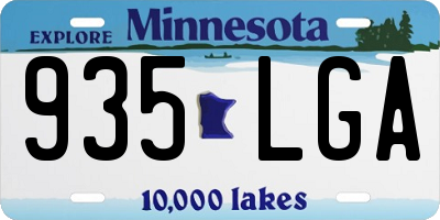 MN license plate 935LGA