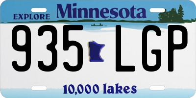 MN license plate 935LGP
