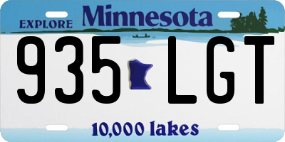 MN license plate 935LGT