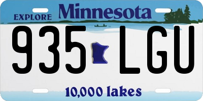 MN license plate 935LGU