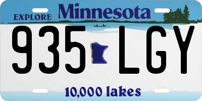 MN license plate 935LGY