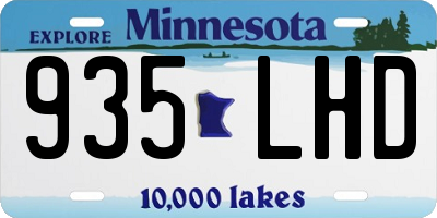 MN license plate 935LHD