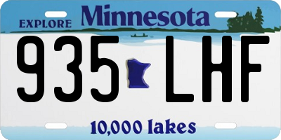 MN license plate 935LHF