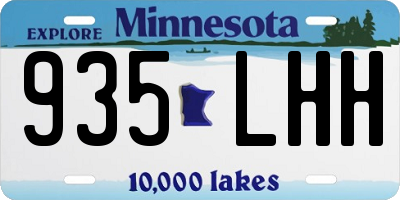 MN license plate 935LHH