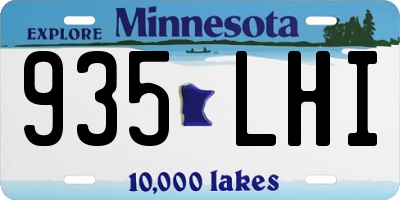 MN license plate 935LHI