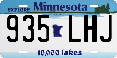 MN license plate 935LHJ