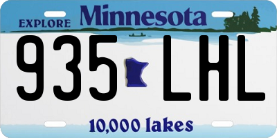 MN license plate 935LHL
