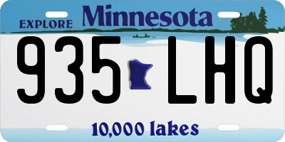 MN license plate 935LHQ