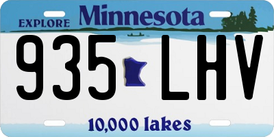 MN license plate 935LHV