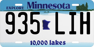 MN license plate 935LIH