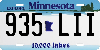 MN license plate 935LII