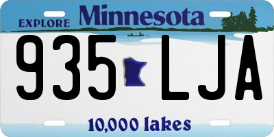 MN license plate 935LJA