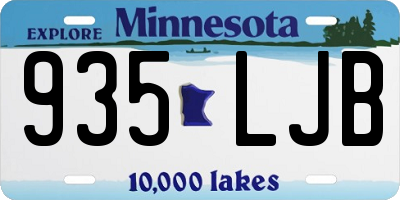 MN license plate 935LJB