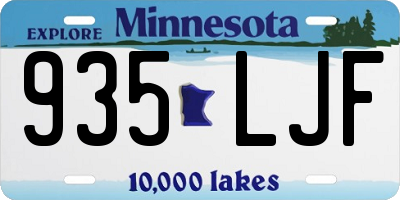 MN license plate 935LJF