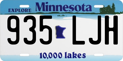 MN license plate 935LJH