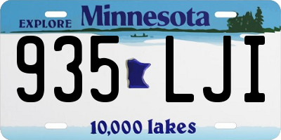 MN license plate 935LJI