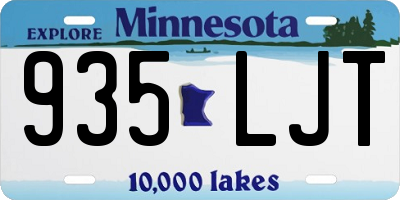 MN license plate 935LJT