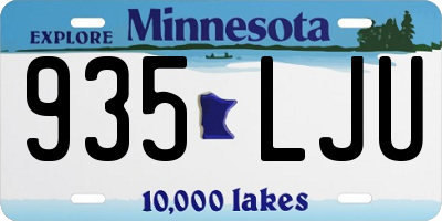 MN license plate 935LJU