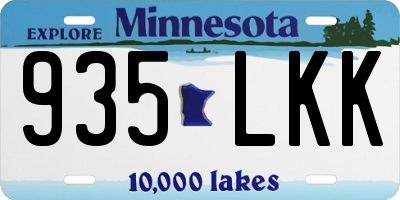 MN license plate 935LKK