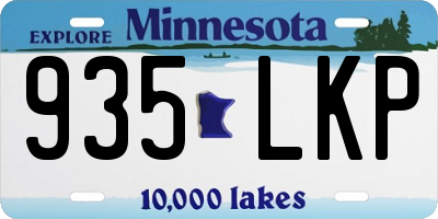 MN license plate 935LKP
