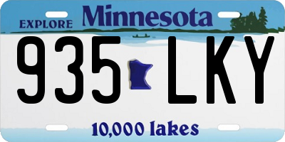 MN license plate 935LKY