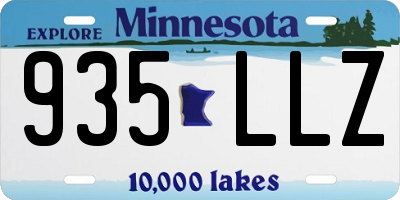 MN license plate 935LLZ