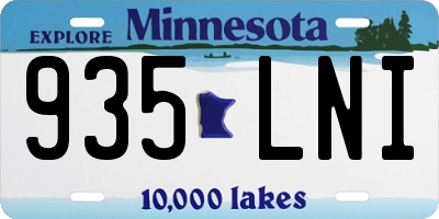 MN license plate 935LNI