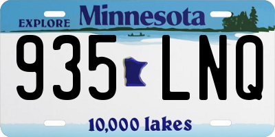 MN license plate 935LNQ