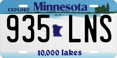 MN license plate 935LNS