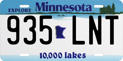 MN license plate 935LNT