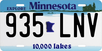 MN license plate 935LNV