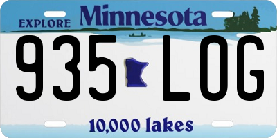 MN license plate 935LOG