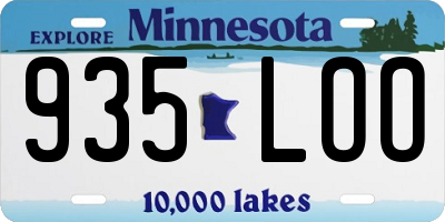 MN license plate 935LOO
