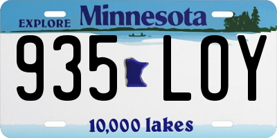 MN license plate 935LOY